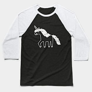 Unicorn Flower Mane Baseball T-Shirt